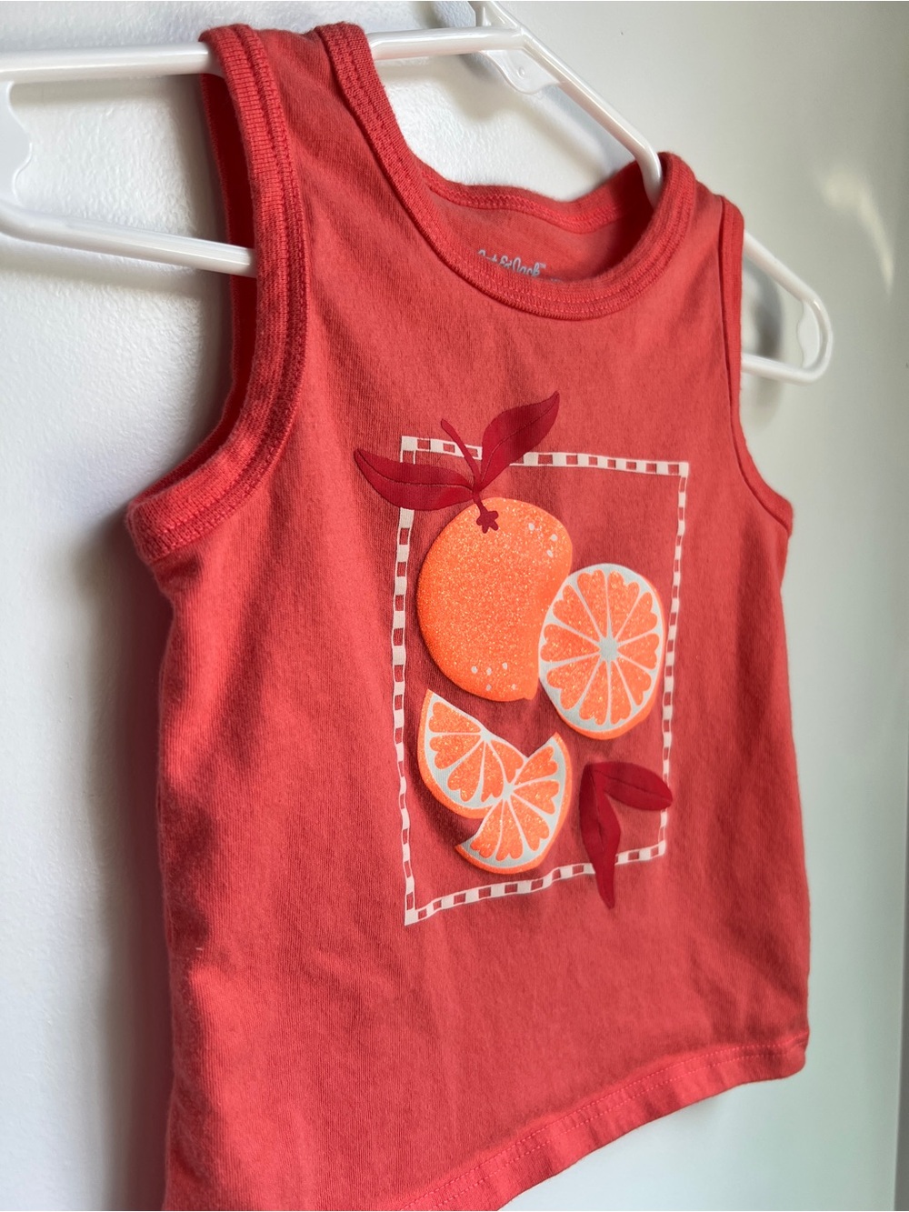 Cat & Jack Glitter Citrus Graphic Tank Top 12 Months